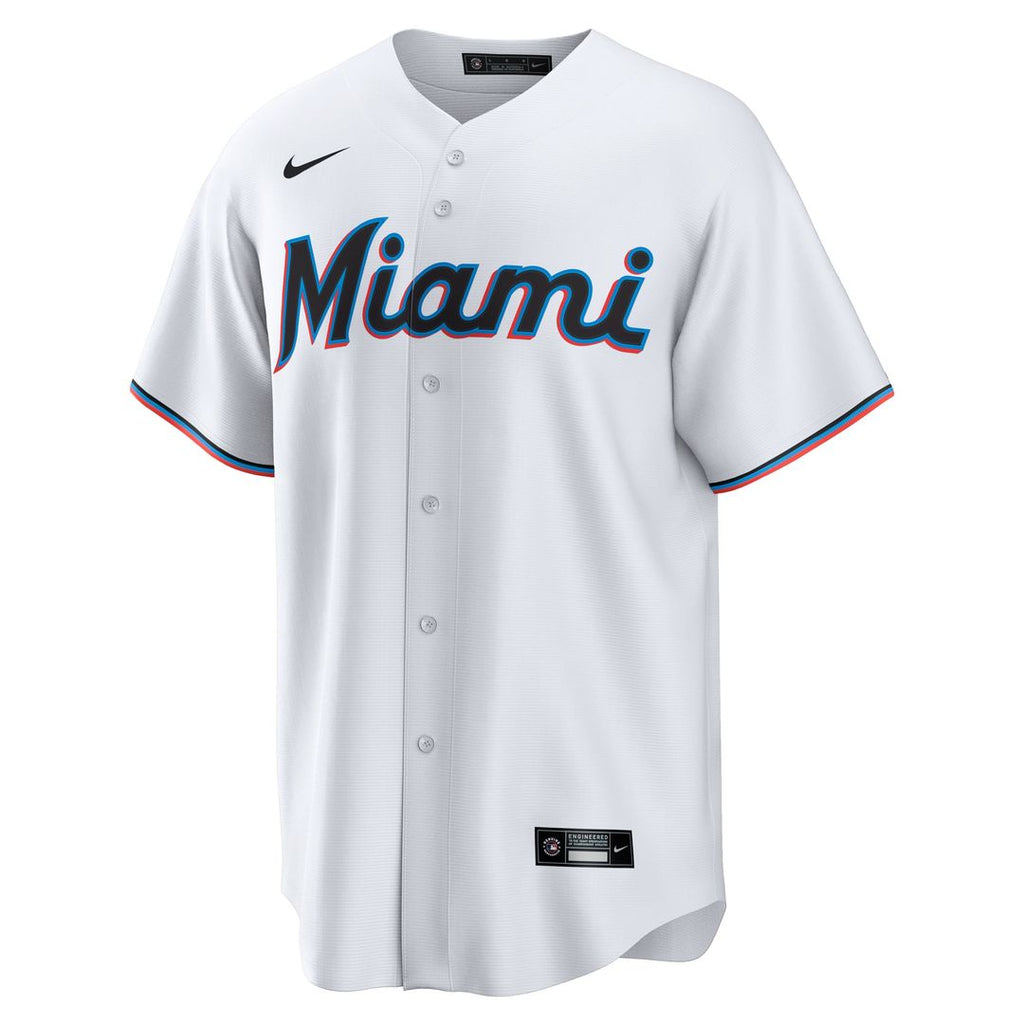 Miami Marlins Kyle Stowers Nike White Home Replica Jersey