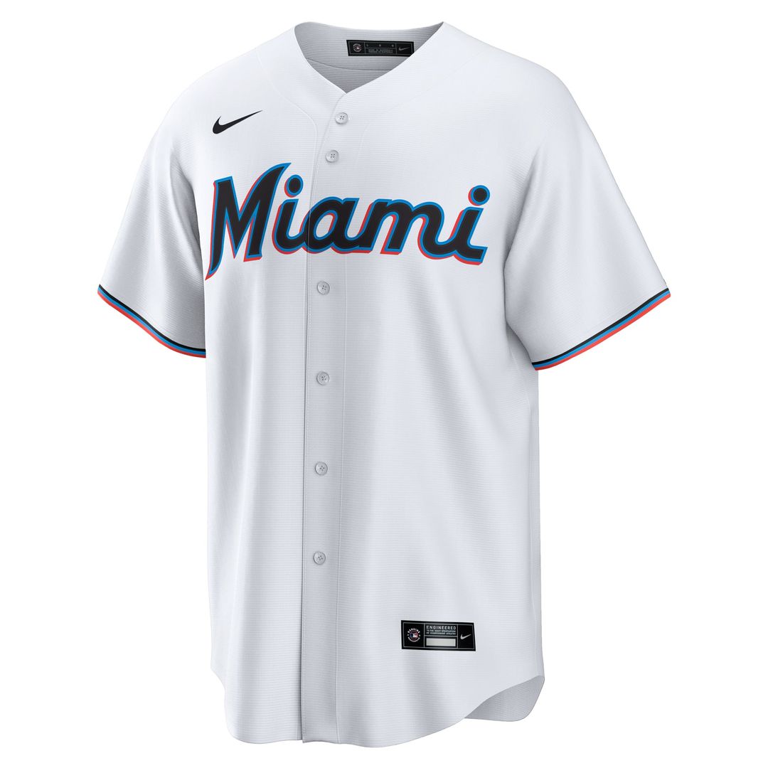 Miami Marlins Kyle Stowers Nike White Home Replica Jersey