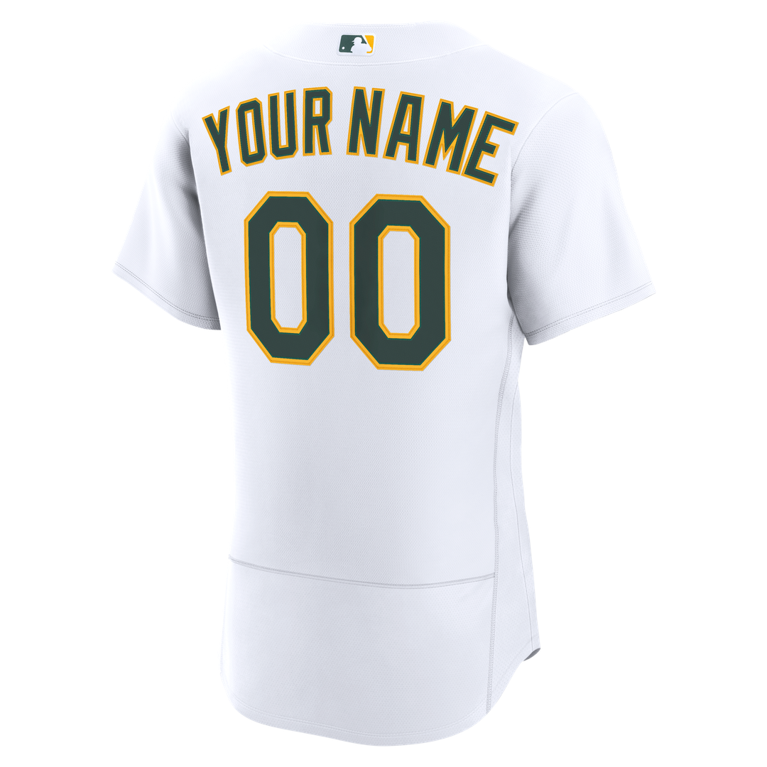 Athletics Nike White Home Authentic Custom Jersey