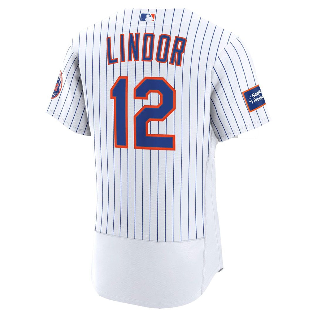 New York Mets Francisco Lindor Nike Black Alternate Authentic Sponsor Patch Jersey