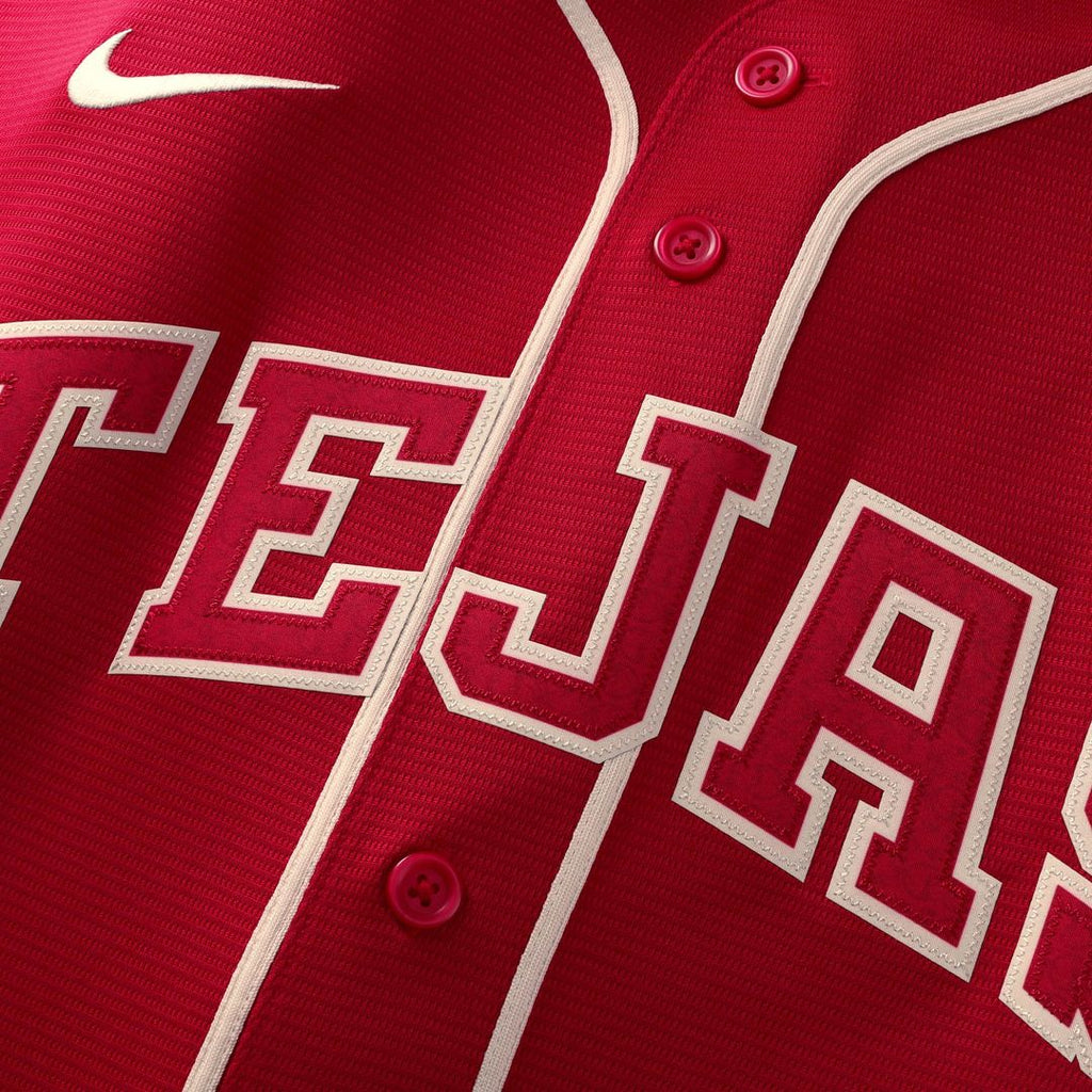 Texas Rangers Jacob deGrom Nike Red 2026 City Connect Stadium Jersey