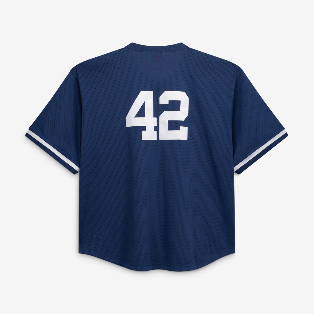 New York Yankees Mariano Rivera Mitchell & Ness Navy Cooperstown Collection Big & Tall Mesh Batting Practice Jersey