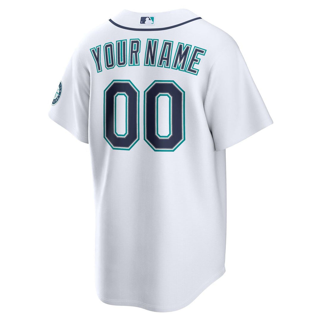Seattle Mariners Nike White Home Stadium Custom Jersey