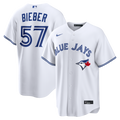 Toronto Blue Jays Shane Bieber Nike White Home Replica Jersey