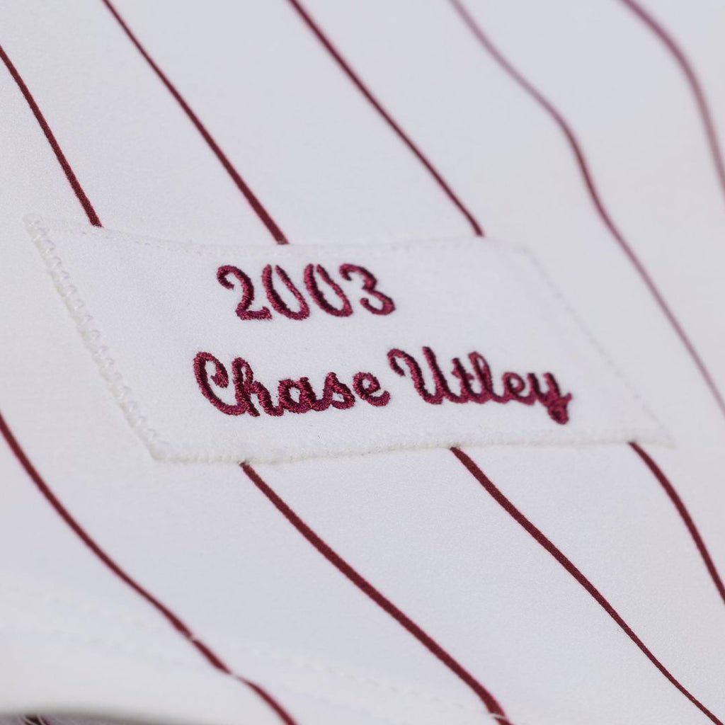 Philadelphia Phillies Chase Utley Mitchell & Ness White 2003 Cooperstown Collection Authentic Jersey