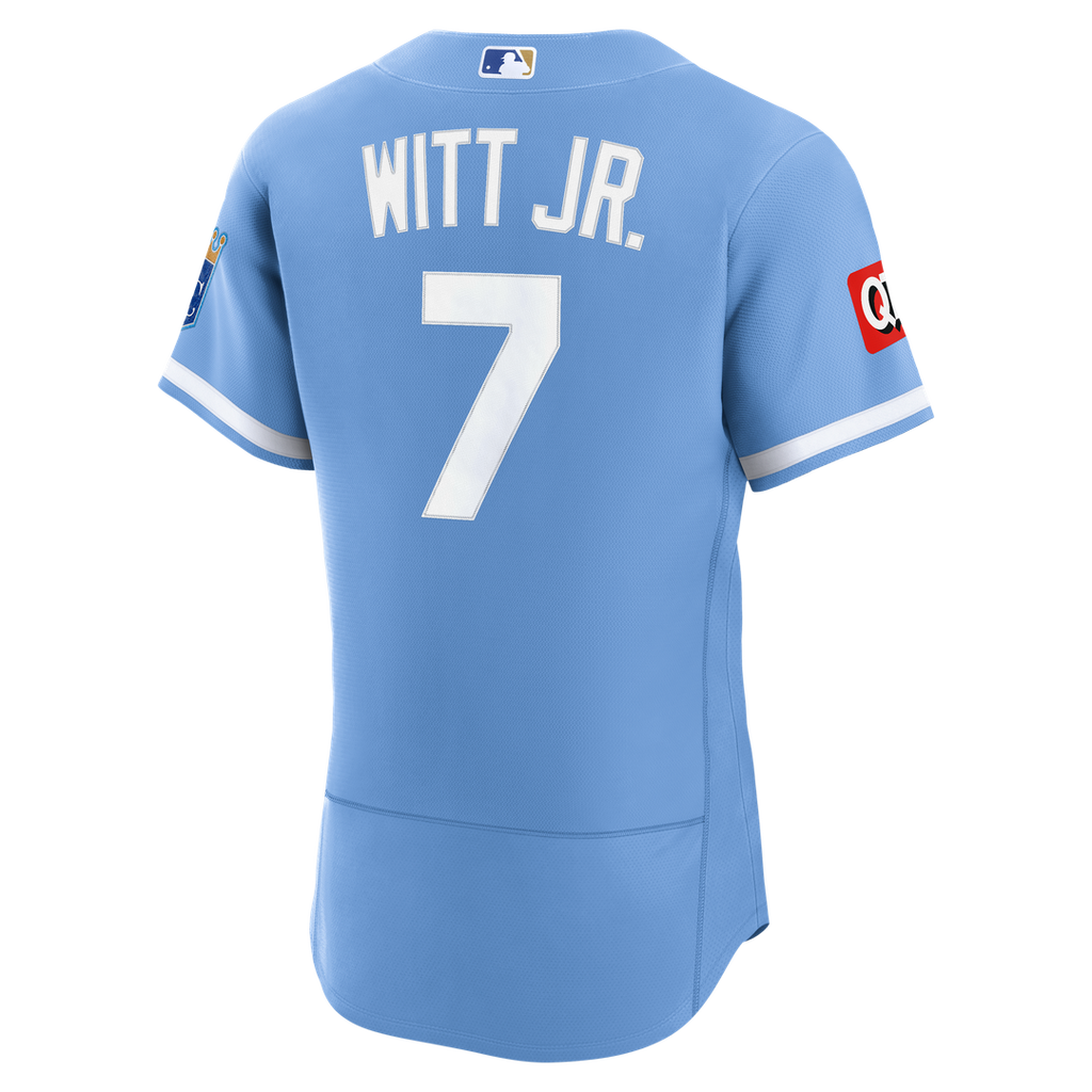Kansas City Royals Bobby Witt Jr. Nike White Home Authentic Sponsor Patch Jersey