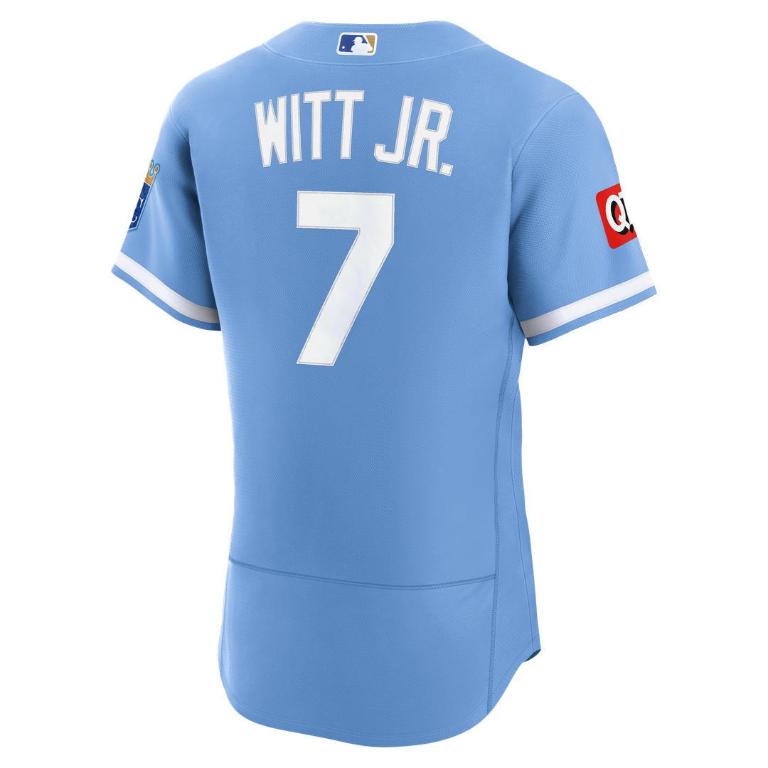 Kansas City Royals Bobby Witt Jr. Nike White Home Authentic Sponsor Patch Jersey