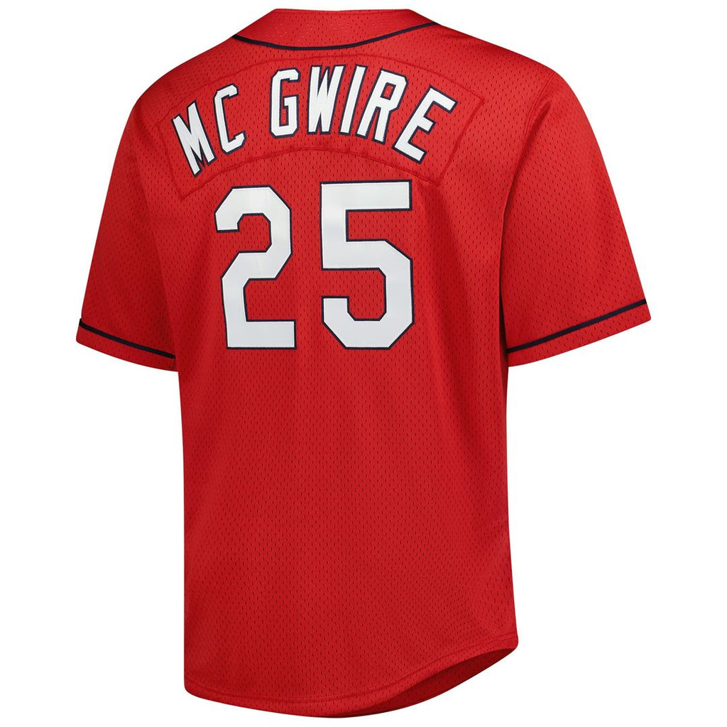 St. Louis Cardinals Mark McGwire Mitchell & Ness Red Big & Tall Cooperstown Mesh Batting Practice Jersey