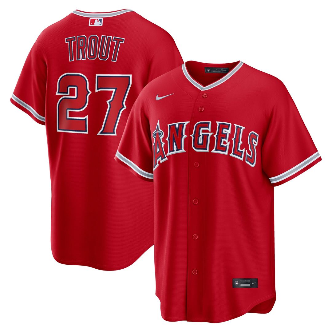 Los Angeles Angels Mike Trout Nike White Alternate Replica Jersey