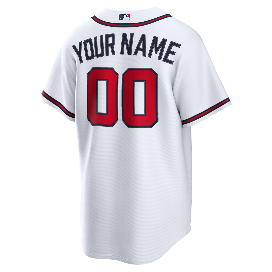 Atlanta Braves Nike White Home Replica Custom Jersey