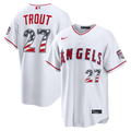 Fourth of July Los Angeles Angels Mike Trout Nike White USA 250 Stadium Jersey