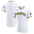 Pittsburgh Pirates Nike White Home Sponsor Patch Authentic Jersey