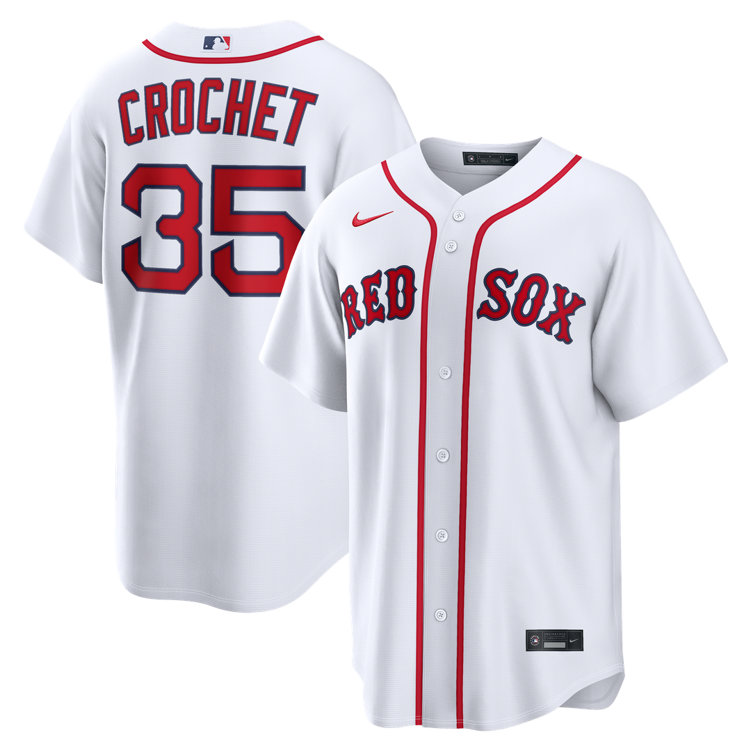 Boston Red Sox Garrett Crochet Nike White Home Replica Jersey