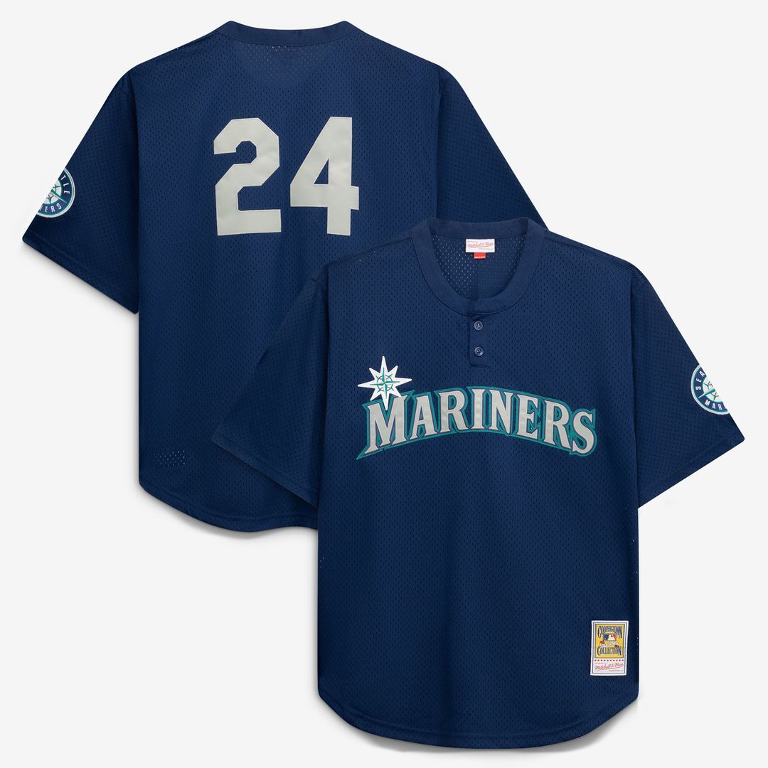 Seattle Mariners Ken Griffey Jr. Mitchell & Ness Royal Big & Tall Cooperstown Collection Mesh Batting Practice Jersey